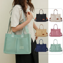 Load image into Gallery viewer, Women's Canvas Tote Bag Large Capacity Multi Pocket Shoulder Crossbody Messenger Bag