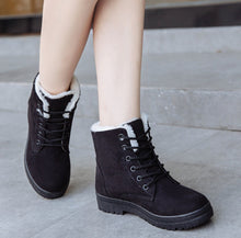 Load image into Gallery viewer, Women's Plush Snow Boots | Flat Heel Waterproof Casual Winter Boots