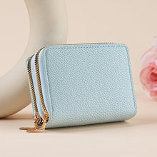 Load image into Gallery viewer, Women's PU Leather Clutch Wallet – Dual Zipper &amp; Multiple Card Slots
