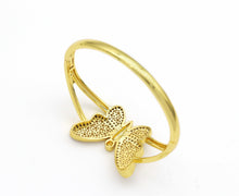 Load image into Gallery viewer, CZ Butterfly Adjustable Bracelet and Rings, Sku#X321