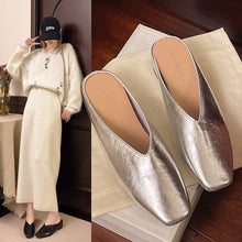 Load image into Gallery viewer, Women's Retro Low-Cut Soft-Sole Casual Flat Shoes | PU Leather Round Toe Work Shoes