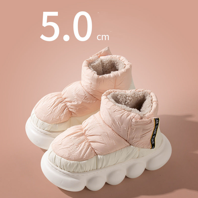 Women's Warm Down Ankle Boots | Breathable EVA Sole Winter Home Shoes