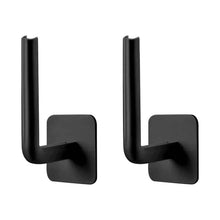 Load image into Gallery viewer, 4-Pack: Adhesive Toilet Paper Holder, Wall Mount, White &amp; Black