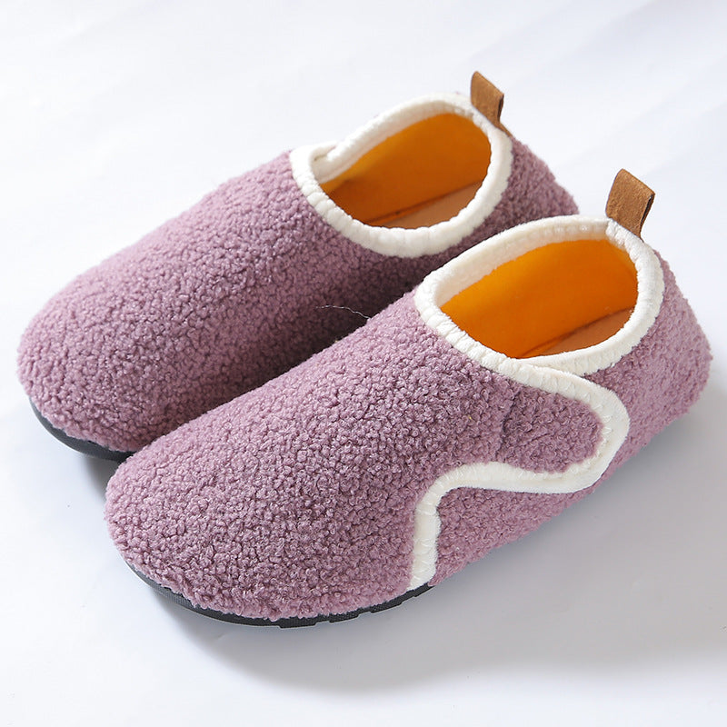 Unisex Indoor Slip-Resistant Thick-Soled Sock Boots | Warm Fleece Velcro Slippers