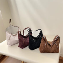 Load image into Gallery viewer, Large Capacity Women's Suede Bucket Bag – Winter Commuter Shoulder Bag