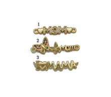 Load image into Gallery viewer, CZ Gold Mama connector, Sku#J150