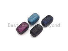 Load image into Gallery viewer, Large Colorful CZ Micro Pave Block Rectangle Beads, Sku#X146