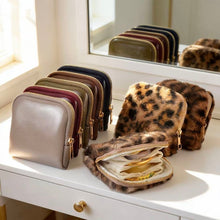 Load image into Gallery viewer, Multi-Layer Leopard Print PU Leather Jewelry Organizer Bag - Travel Storage Case for Rings, Bracelets &amp; Pendants