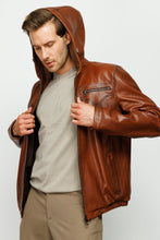 Load image into Gallery viewer, The Byron Ribi Brown Leather Men Jacket