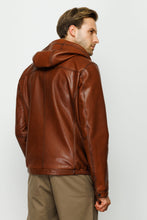 Load image into Gallery viewer, The Byron Ribi Brown Leather Men Jacket