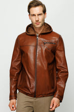 Load image into Gallery viewer, The Byron Ribi Brown Leather Men Jacket