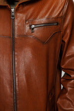 Load image into Gallery viewer, The Byron Ribi Brown Leather Men Jacket