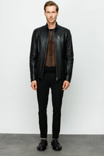 Load image into Gallery viewer, The Blanchard Black Leather Men Jacket