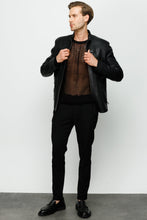 Load image into Gallery viewer, The Claribel Pythn Black Skin Leather Men Jacket