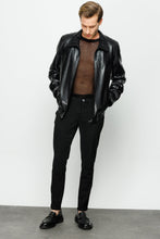 Load image into Gallery viewer, The Claribel Pythn Black Skin Leather Men Jacket