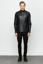 Load image into Gallery viewer, The Blanchard Black Leather Men Jacket