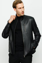 Load image into Gallery viewer, The Blanchard Black Leather Men Jacket