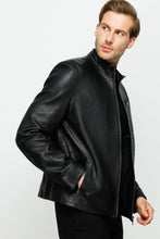 Load image into Gallery viewer, The Blanchard Black Leather Men Jacket
