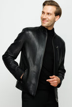Load image into Gallery viewer, The Blanchard Black Leather Men Jacket