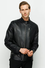 Load image into Gallery viewer, The Blanchard Black Leather Men Jacket