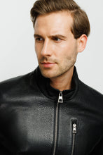 Load image into Gallery viewer, The Blanchard Black Leather Men Jacket