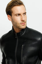 Load image into Gallery viewer, The Blanchard Black Leather Men Jacket