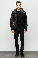 Load image into Gallery viewer, The Byron Ribi Black Leather Men Jacket