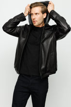 Load image into Gallery viewer, The Byron Ribi Black Leather Men Jacket