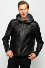 Load image into Gallery viewer, The Byron Ribi Black Leather Men Jacket