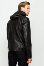 Load image into Gallery viewer, The Byron Ribi Black Leather Men Jacket