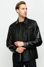 Load image into Gallery viewer, The Emerson Black Leather Men Jacket