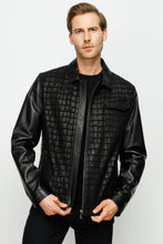 Load image into Gallery viewer, The Emerson Black Leather Men Jacket
