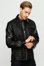 Load image into Gallery viewer, The Emerson Black Leather Men Jacket