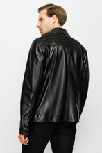 Load image into Gallery viewer, The Emerson Black Leather Men Jacket