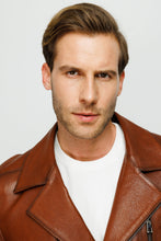 Load image into Gallery viewer, The Monola Tan Leather Men Jacket