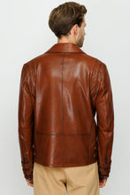 Load image into Gallery viewer, The Monola Tan Leather Men Jacket