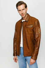 Load image into Gallery viewer, The Emerson Tan Leather Men Jacket
