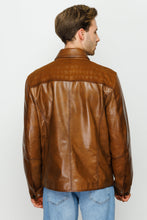 Load image into Gallery viewer, The Emerson Tan Leather Men Jacket