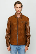 Load image into Gallery viewer, The Emerson Tan Leather Men Jacket