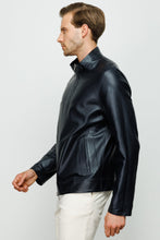 Load image into Gallery viewer, The Del Rio Dark Blue Leather Men Jacket