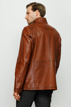Load image into Gallery viewer, The Barclay Brown Leather Men Jacket