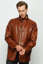 Load image into Gallery viewer, The Barclay Brown Leather Men Jacket