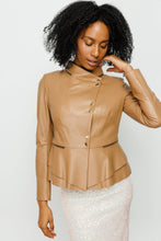 Load image into Gallery viewer, The Olmetti Tan Leather Women Jacket