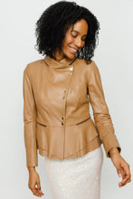 Load image into Gallery viewer, The Olmetti Tan Leather Women Jacket