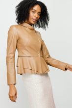 Load image into Gallery viewer, The Olmetti Tan Leather Women Jacket