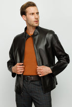 Load image into Gallery viewer, The Del Rio Leather Black Men Jacket