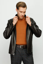 Load image into Gallery viewer, The Del Rio Leather Black Men Jacket