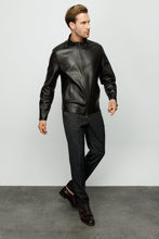 Load image into Gallery viewer, The Del Rio Leather Black Men Jacket