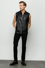 Load image into Gallery viewer, The Veyo Black Leathern Vest Men Jacket