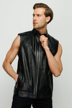 Load image into Gallery viewer, The Veyo Black Leathern Vest Men Jacket